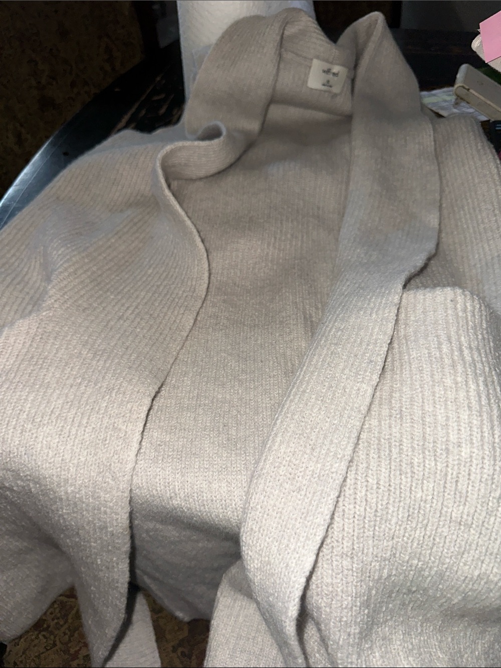 Wilfred  Ribbed Open-Front Cardigan - Picture 3 of 9